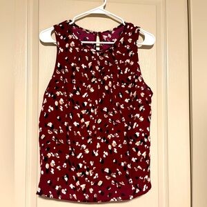 Samefar Womens Tank Top Pleated Crewneck Casual Loose Chiffon Blouses Size S NWT